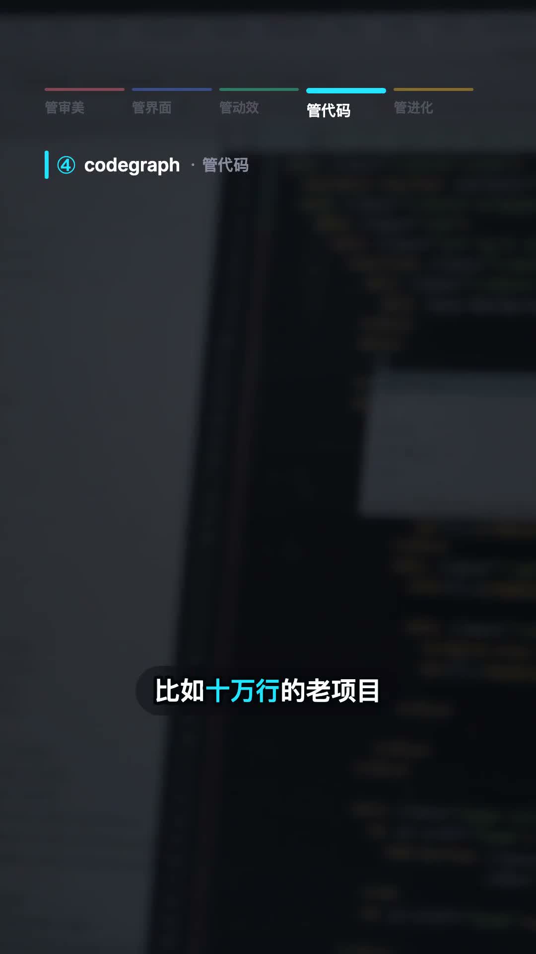 codegraph 在视频中展示项目代码图谱的截图