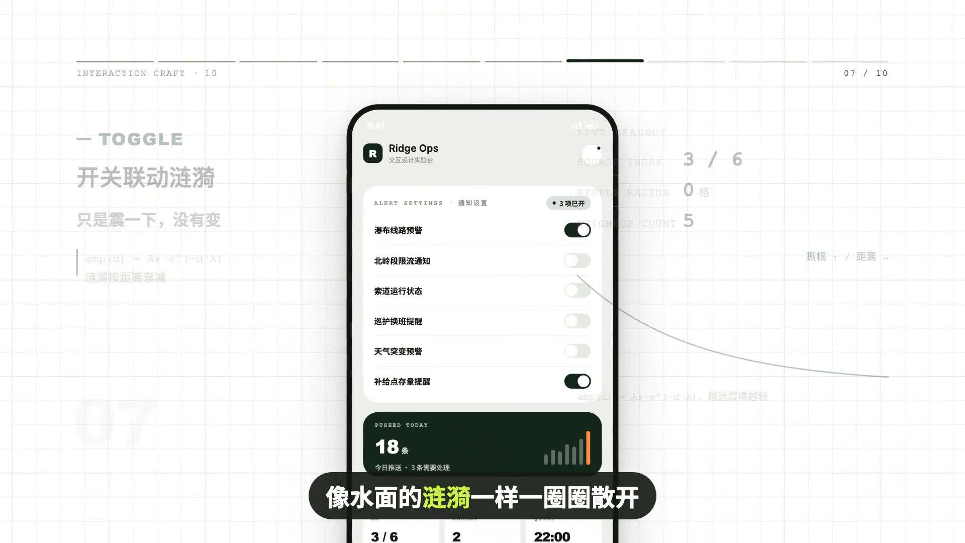 开关联动涟漪反馈演示截图