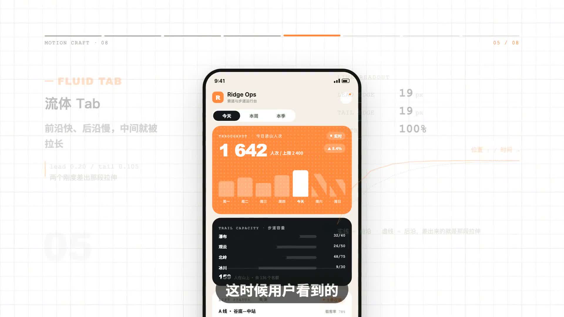 标签背景拉伸形成流体移动演示截图