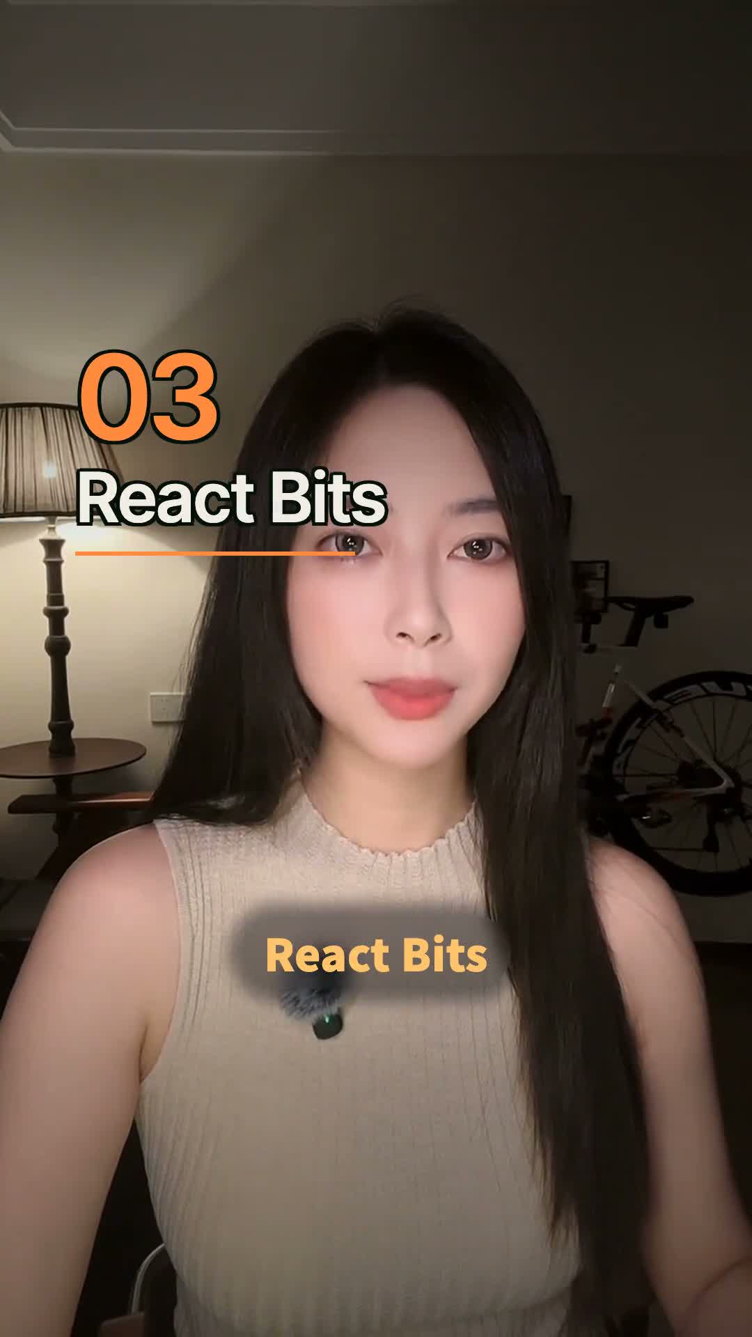 视频画面展示 React Bits 的 React 动画组件演示