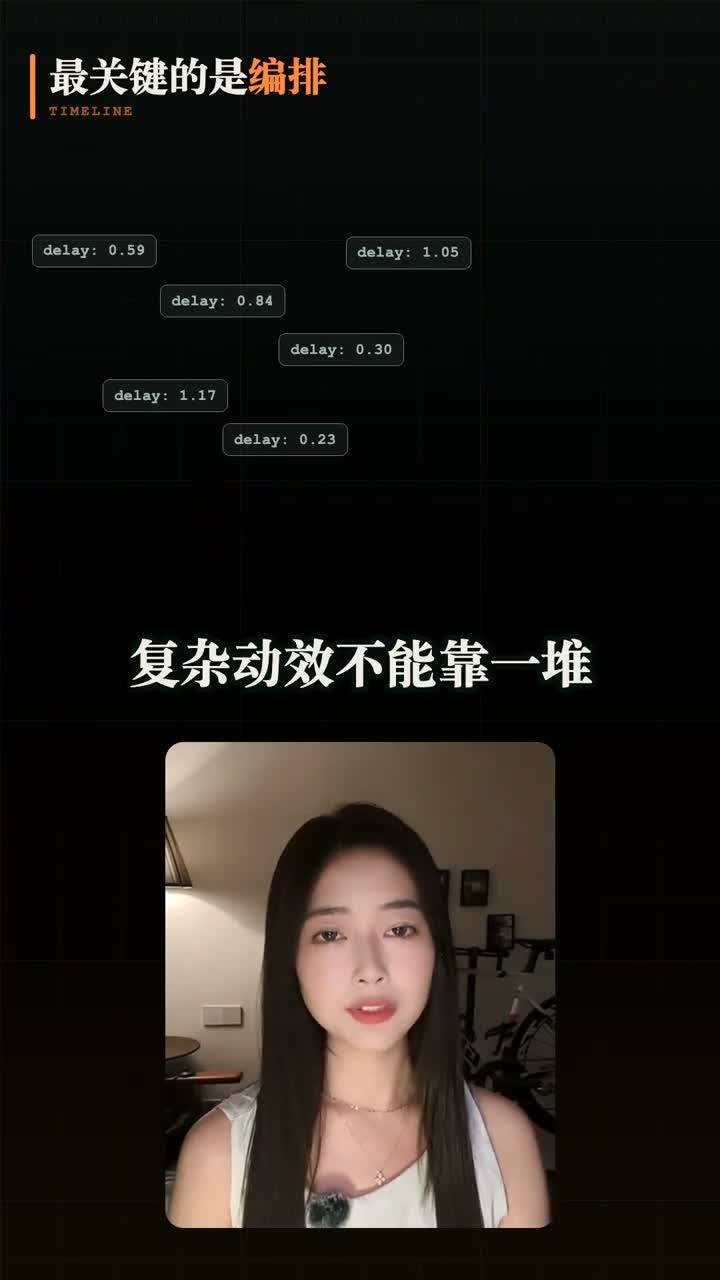 视频画面展示用 Timeline 编排复杂动效