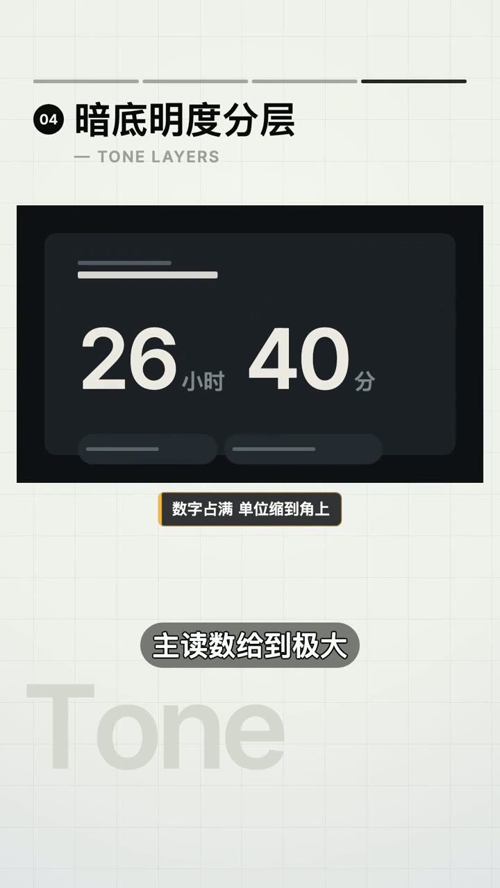 暗底明度分层后台排版的视频演示截图