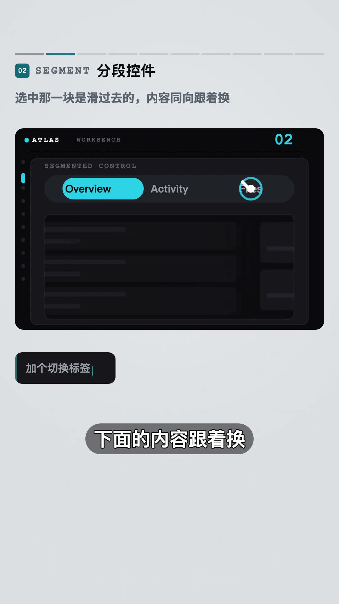分段控件组件的视频演示截图