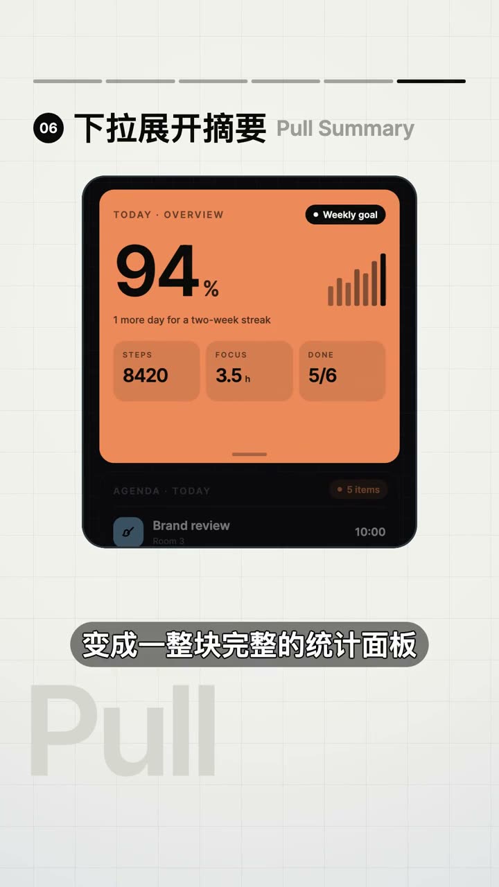 下拉展开摘要交互的视频演示截图