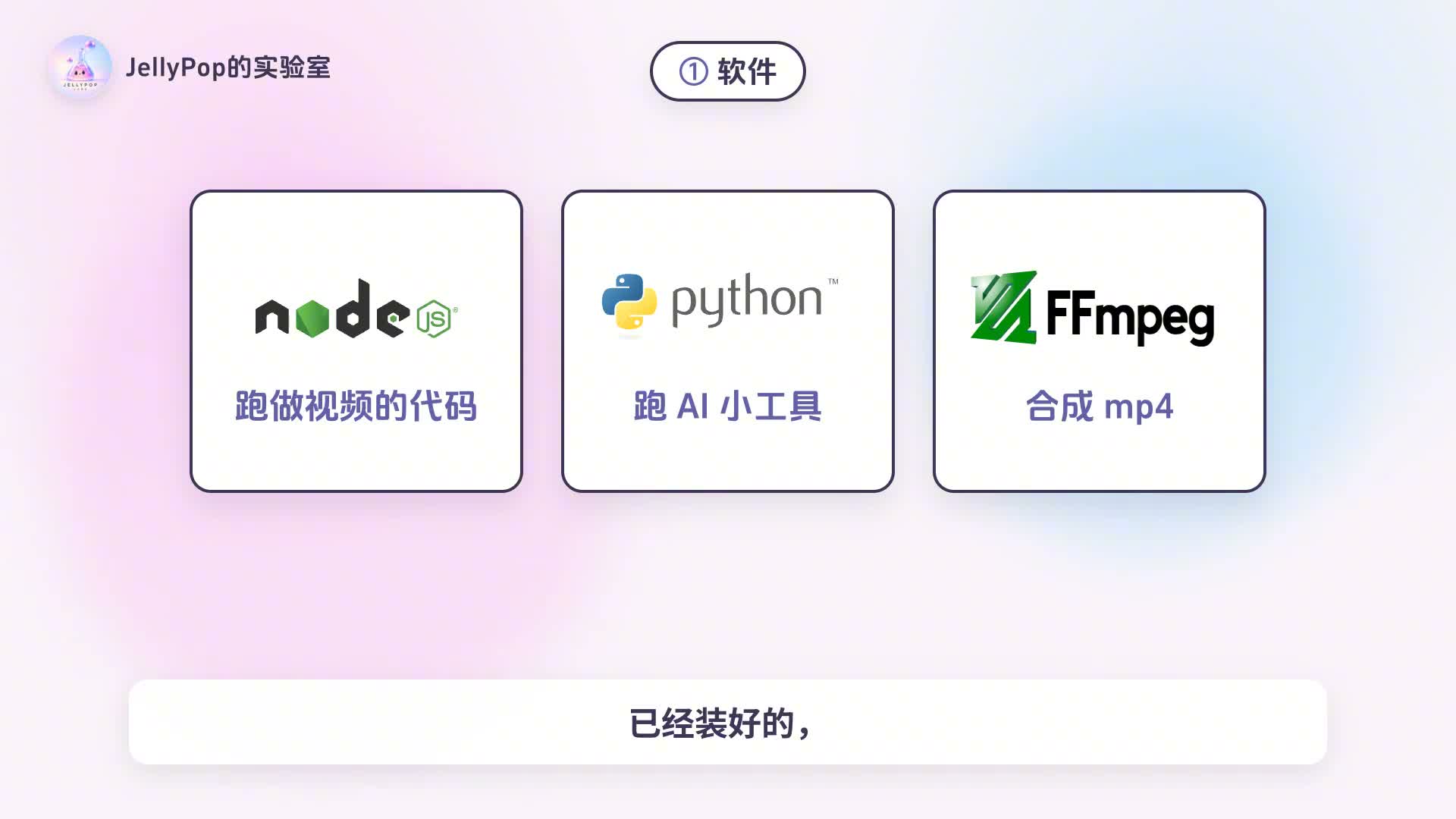 软件三件套：Node.js、Python 与 FFmpeg