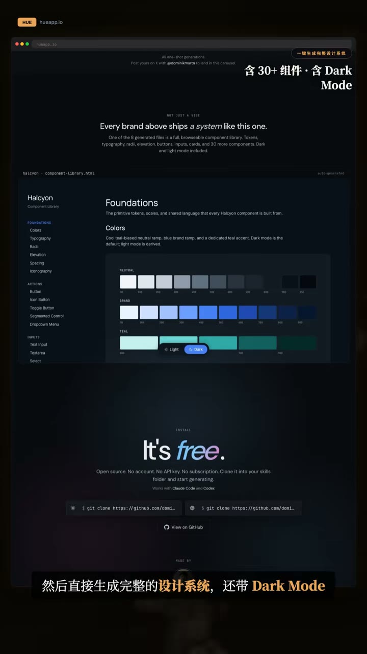 Hue：品牌网址 → 设计系统