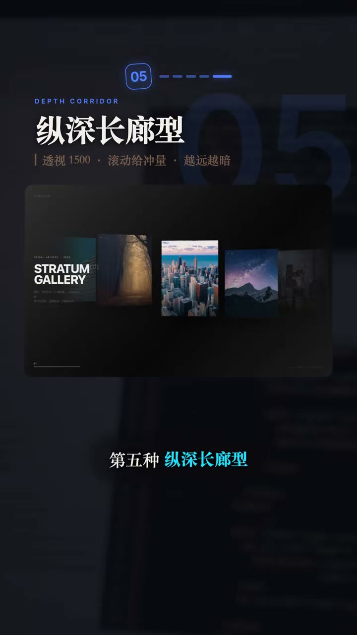 纵深长廊型：透视排成一条路