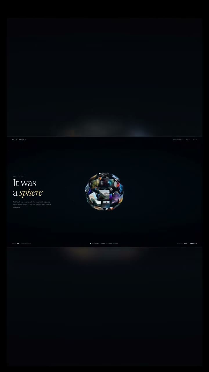 照片收拢成球：可旋转的球面陈列